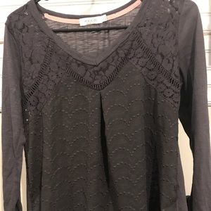 Grey lace top